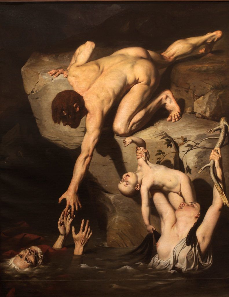 Una escena de diluvio